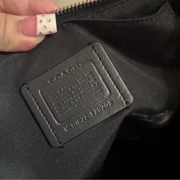 Coach Dark Gray Signature Hobo Bag - Picture 4 of 5